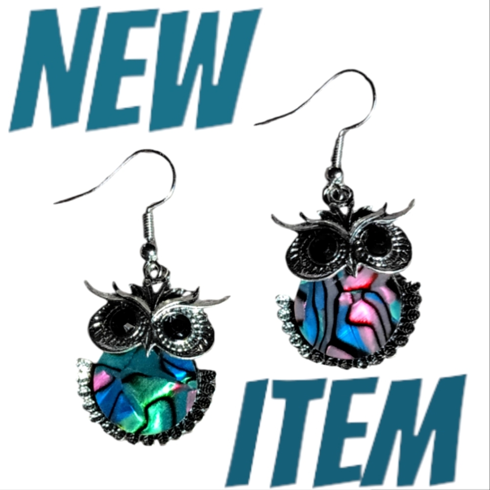 New owl dangle earings